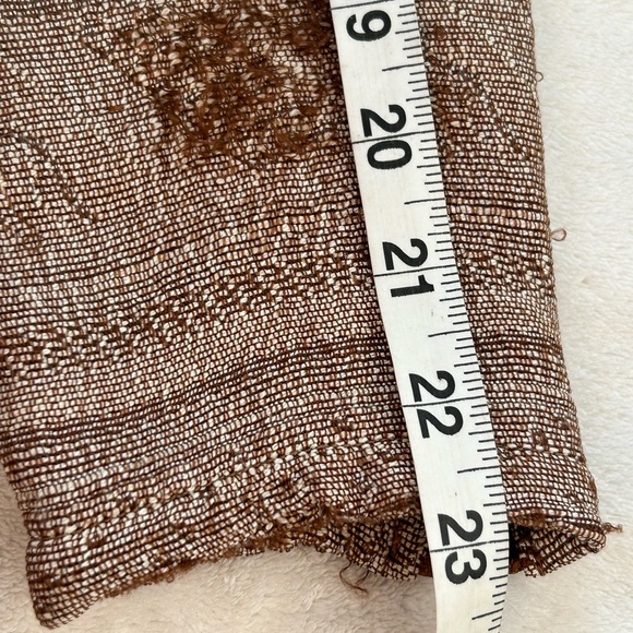 Free People Moto Style Distressed Jacquard Jacket size 0 Brown Woven Tapestry - Picture 15 of 16